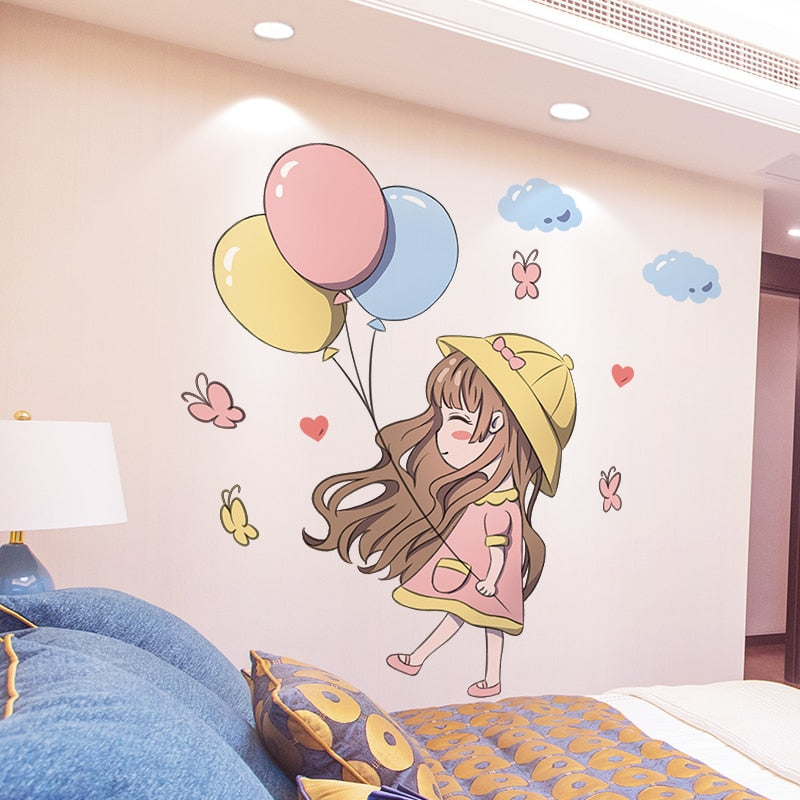 Cute Kids and Babies Flower Princess Wall Art Sticker Decal