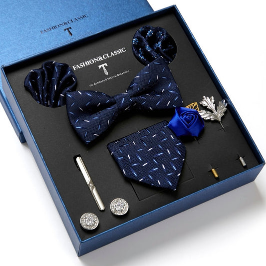 8 Piece Men's Luxury Neck Tie Gift Box Set