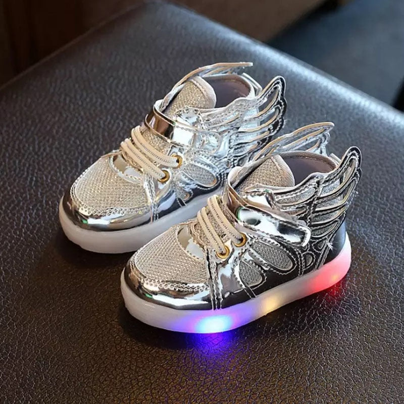 Kids Glitter High Top Shoes