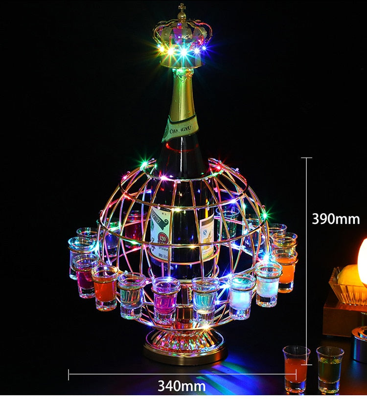 LED Globe Wine Bottle Holder