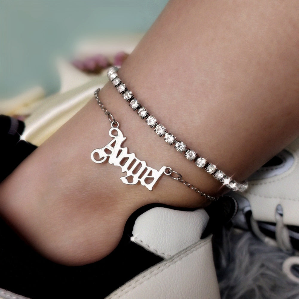 Women's Rhinestone Fashion Ankle Bracelet