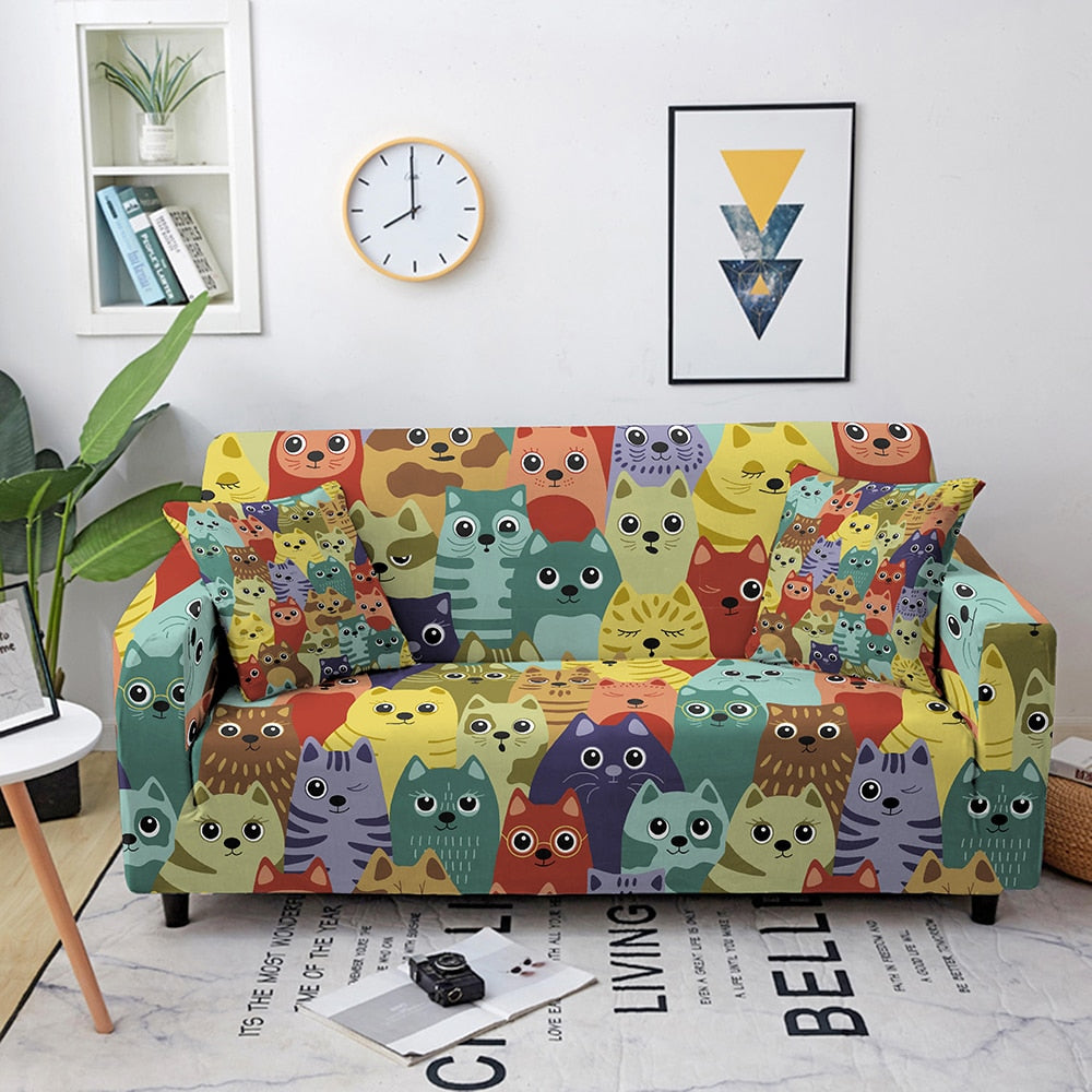 Enchanted Menagerie: Whimsical Animal Sofa Cover Series