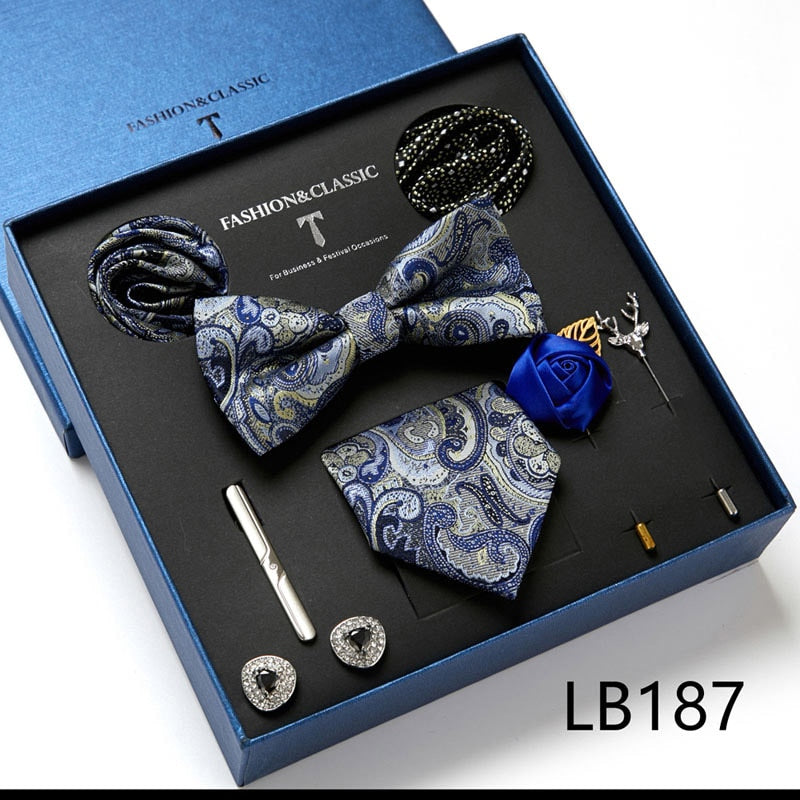 8 Piece Men's Luxury Neck Tie Gift Box Set