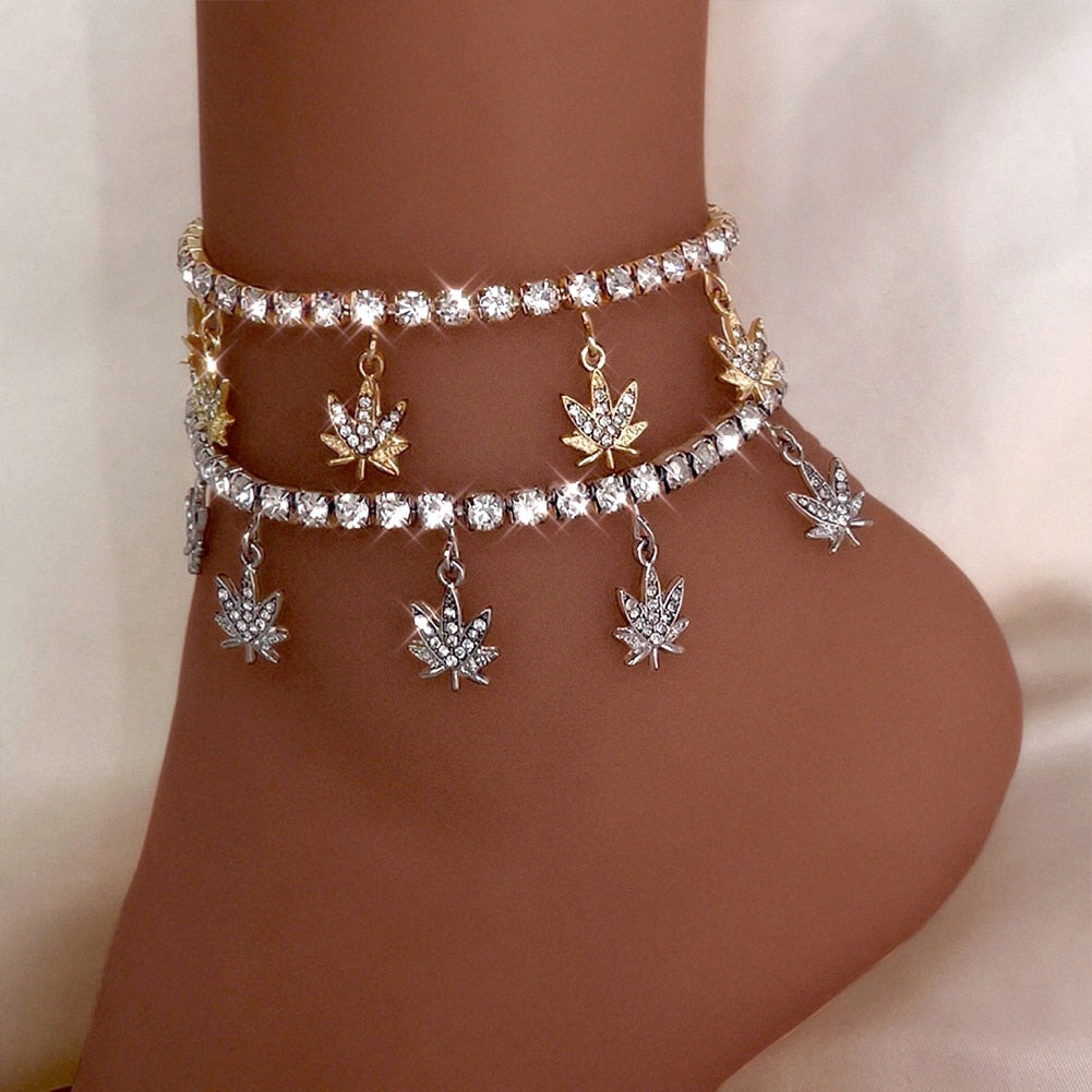 Women's Rhinestone Fashion Ankle Bracelet