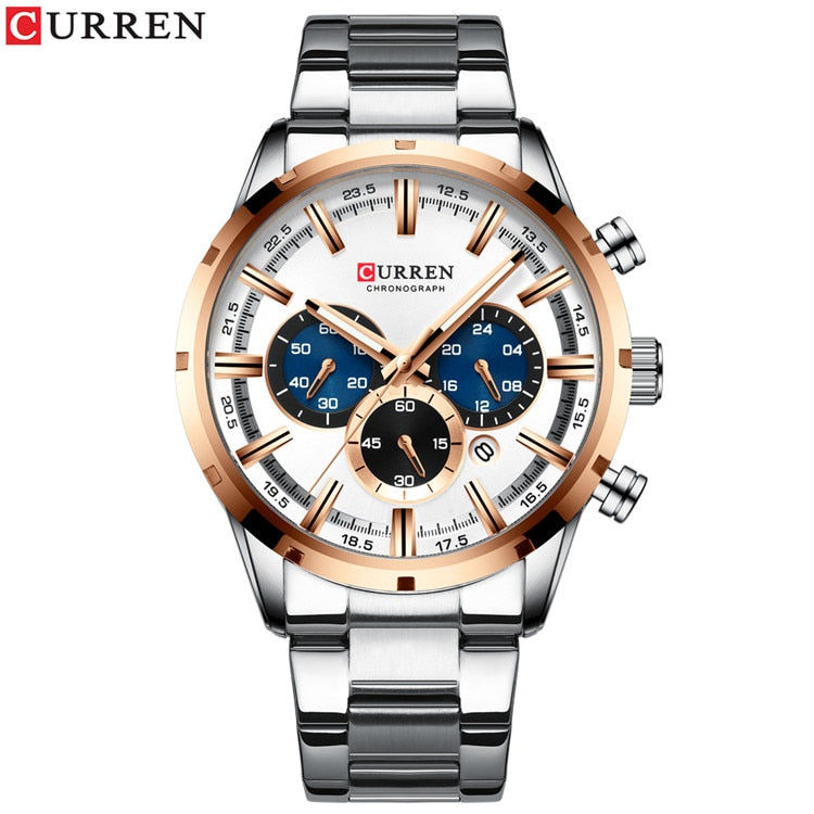 Luxury Blue Dial Wrist Wear For Men