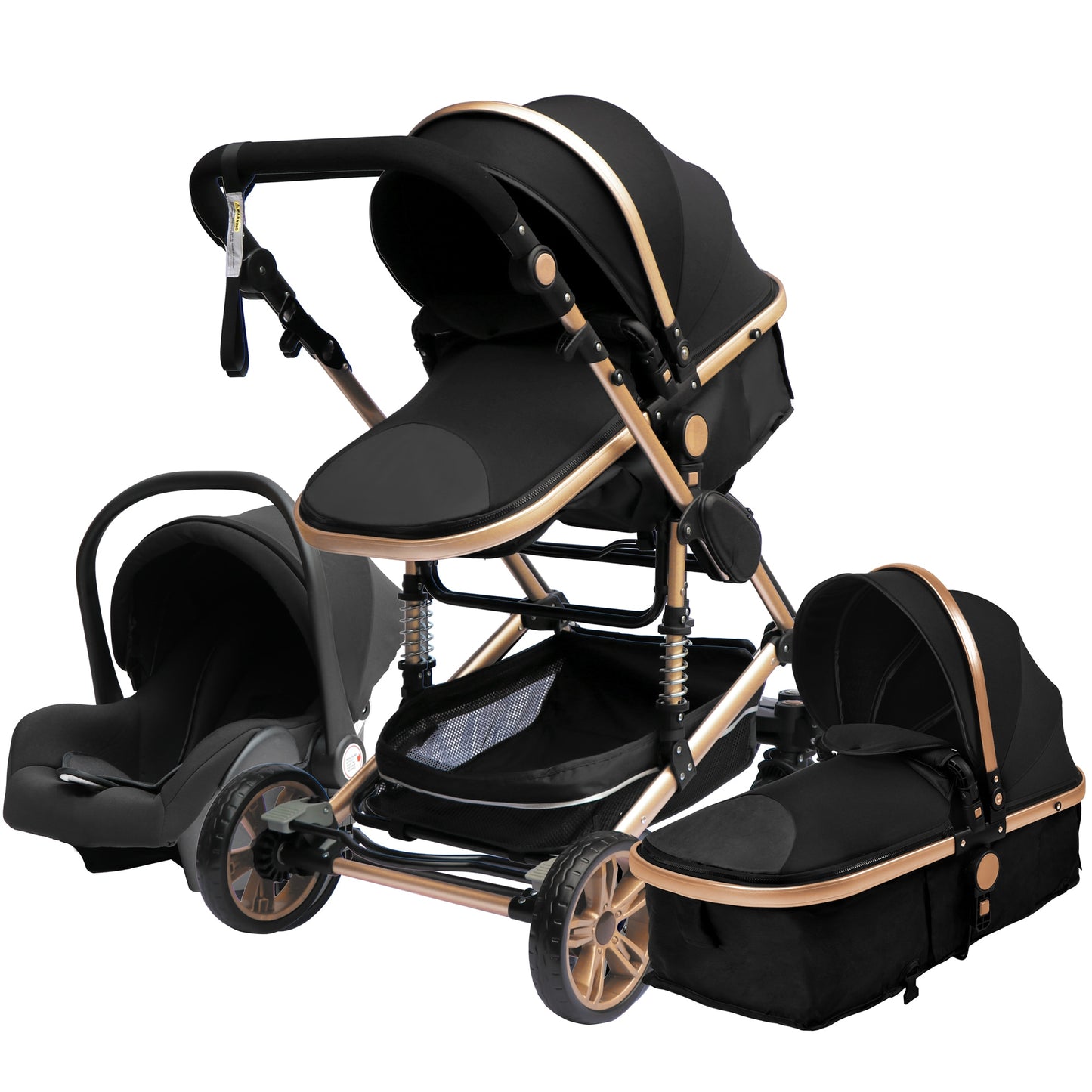 Deluxe 3 Piece Baby Stroller And Carriage