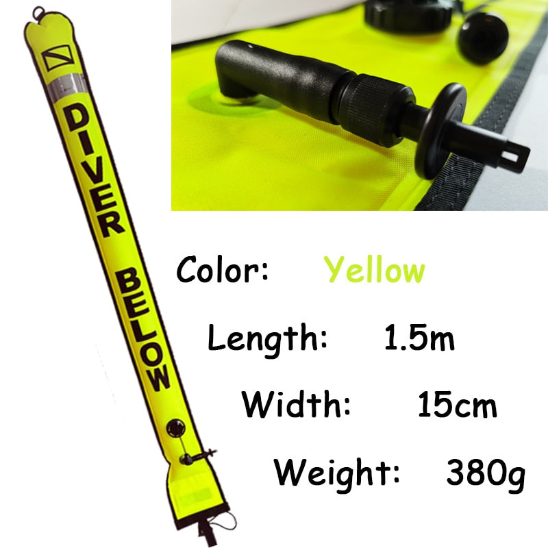 Multi Colored Safety Signage Scuba Diving Surface Marker Buoy