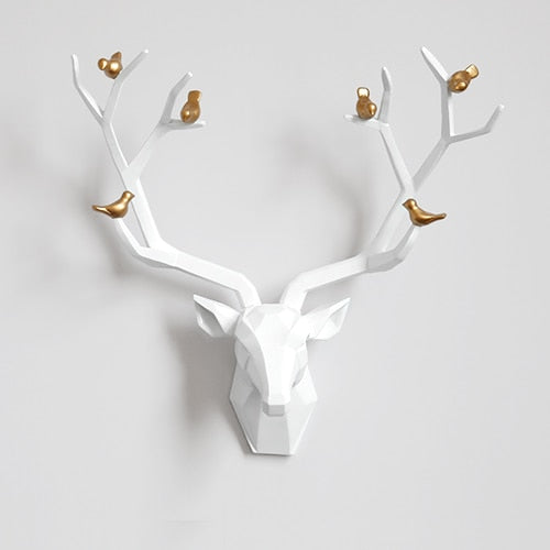 Deer Head Abstract Sculputre Wall Art