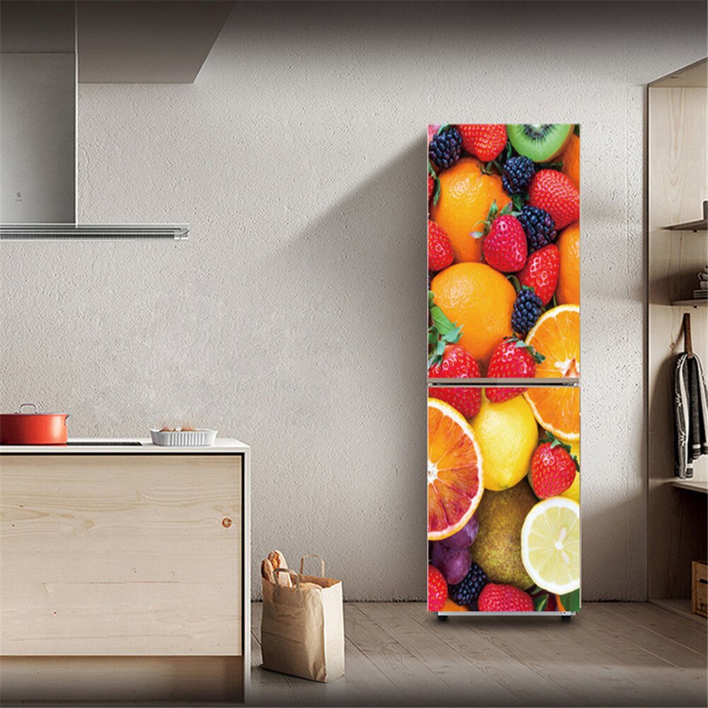 Refrigerator Door Cover Stickers Wallpaper