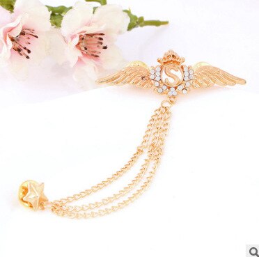 Suit Tassel Chain Lapel Pin