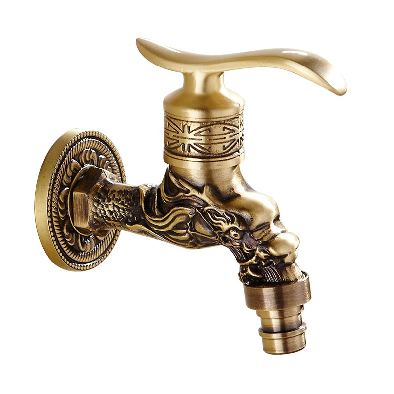 Antique Design Brass Outdoor Garden Laundry Room Faucet