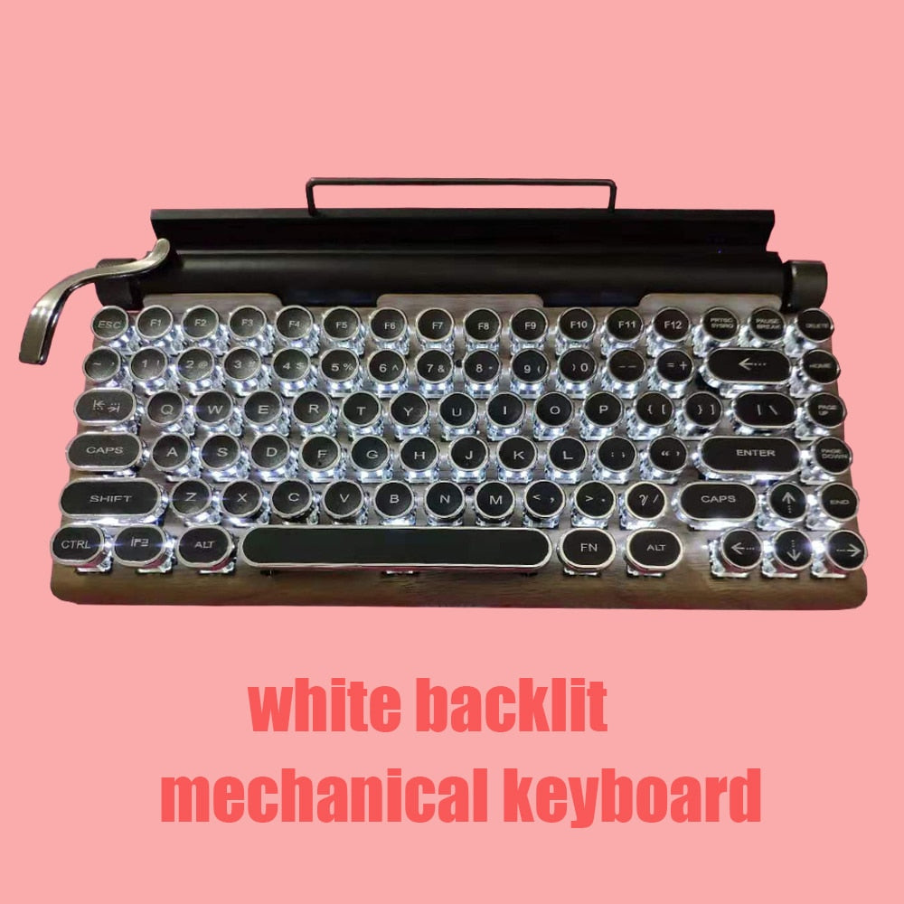 Vintage Style Typewriter Mechanical Keyboard