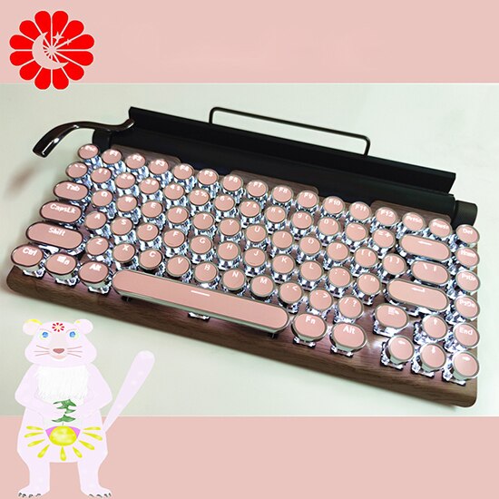 Vintage Style Typewriter Mechanical Keyboard