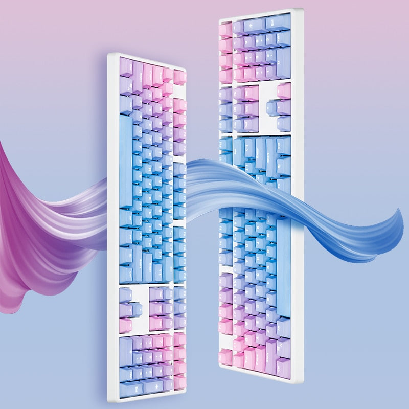 Pretty Pastel Backlit Keycap Keyboard