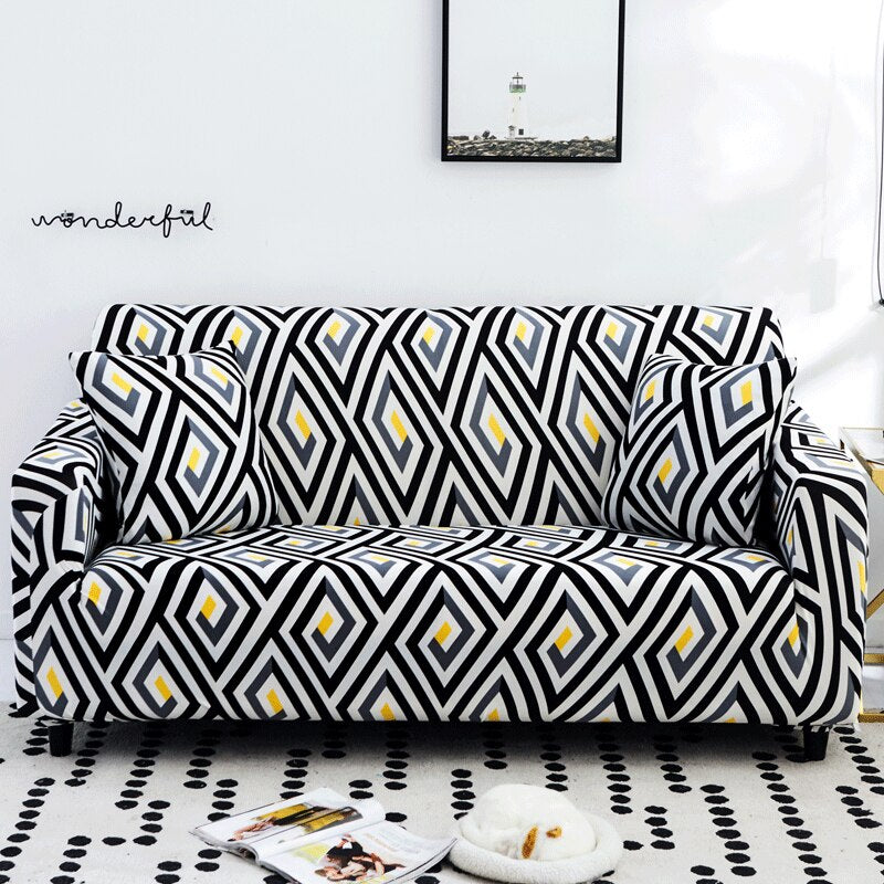 Modern Geometric Sofa Cover – Transform Your Living Room