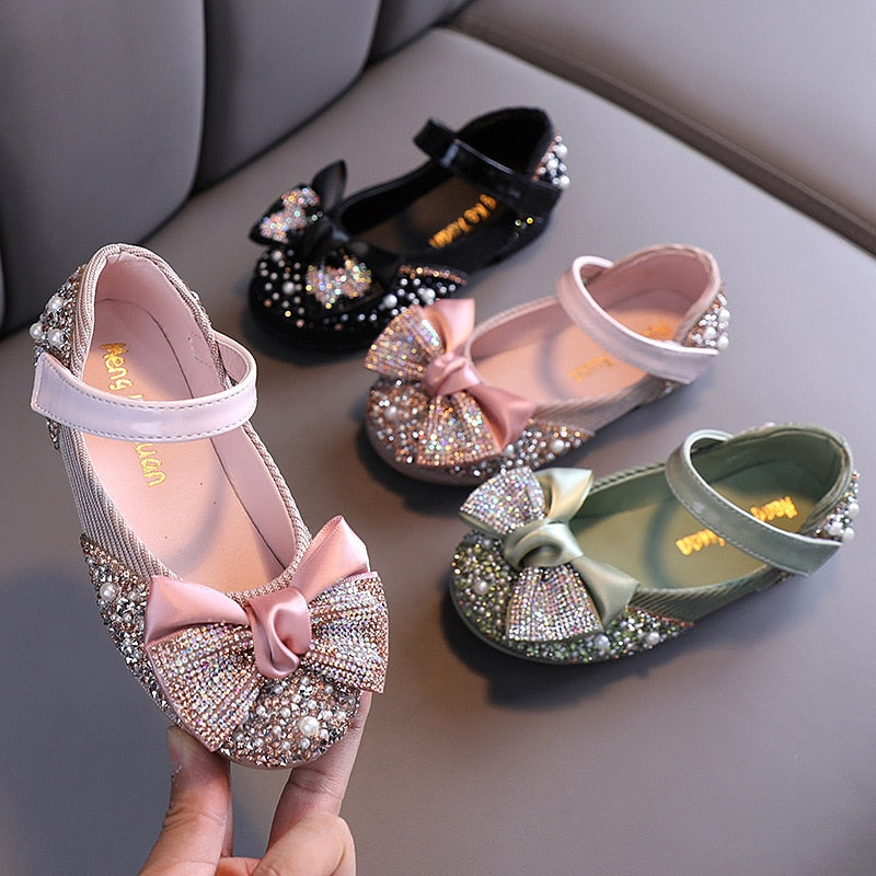 Children's Rhinestone Dress Shoes