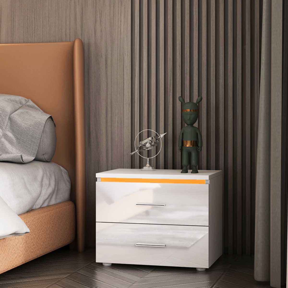 Lit Modern Bedroom Night Stand