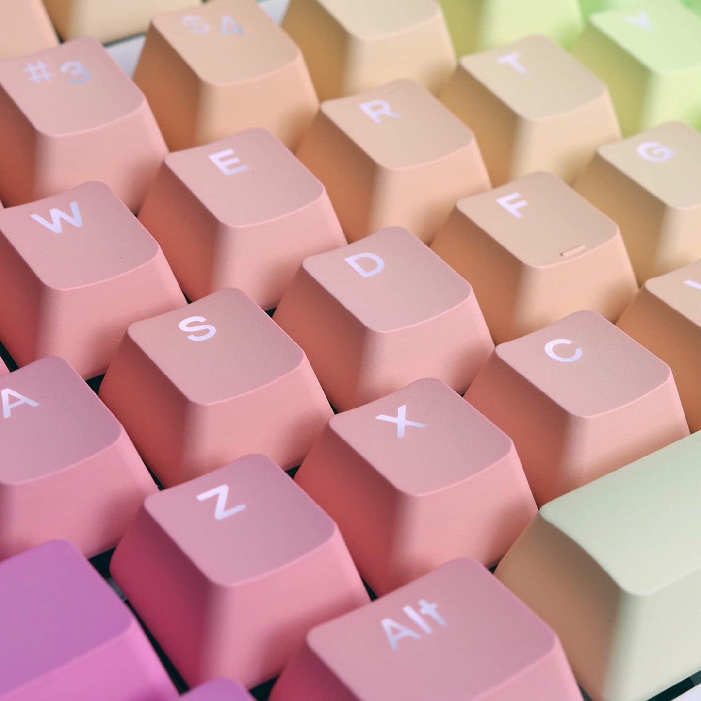 Pretty Pastel Backlit Keycap Keyboard