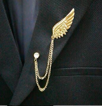 Suit Tassel Chain Lapel Pin