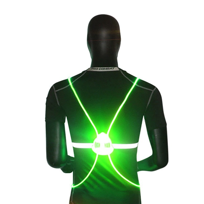 Safety First Reflective LED Lighted Cycling Vest