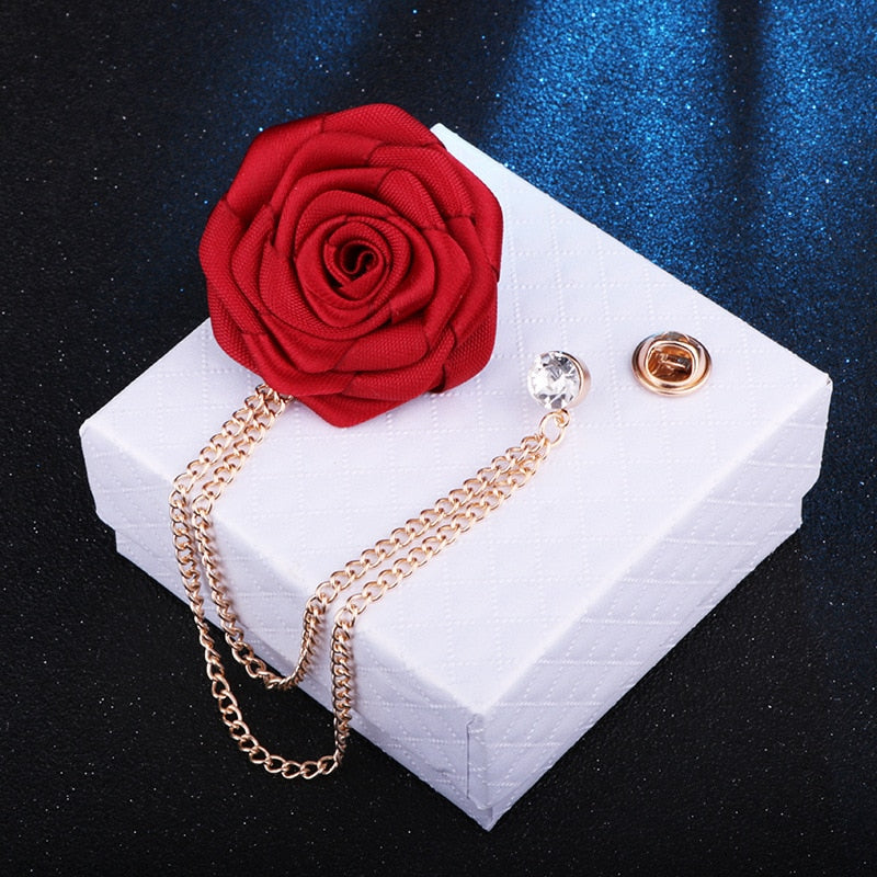 Rose Flower Lapel Pin