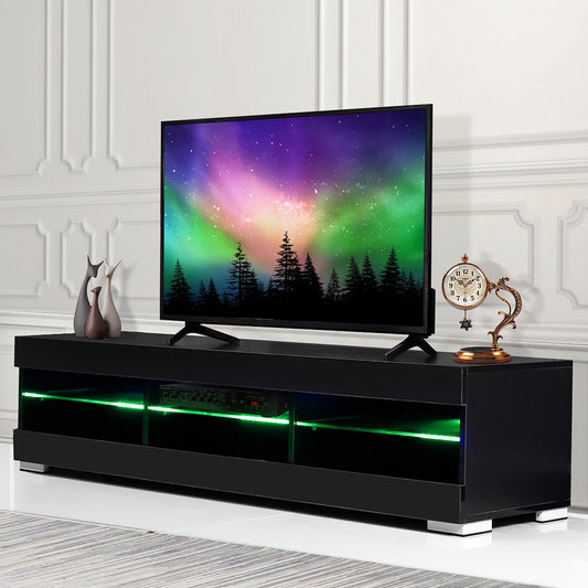 Modern Home 57 Inch LED Lights 6 Drawer TV Stand