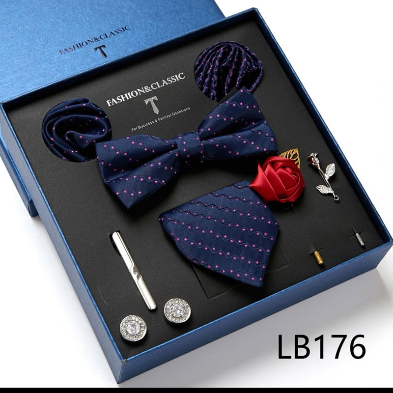 8 Piece Men's Luxury Neck Tie Gift Box Set