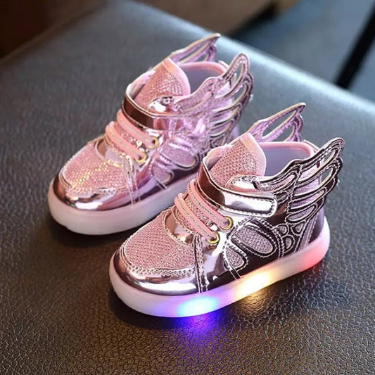 Kids Glitter High Top Shoes