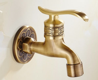 Antique Design Brass Outdoor Garden Laundry Room Faucet