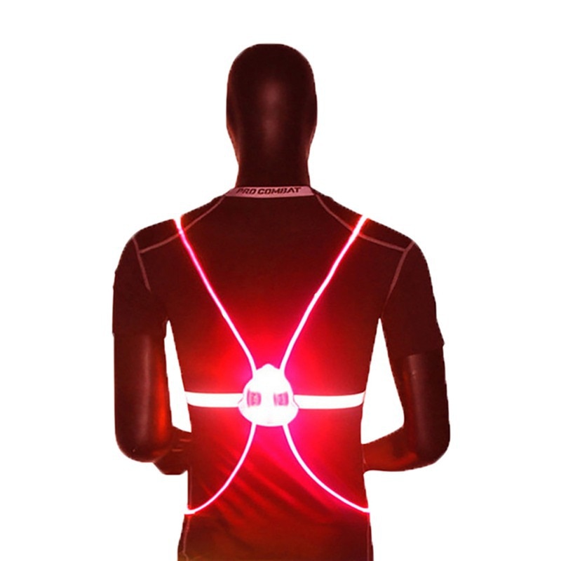 Safety First Reflective LED Lighted Cycling Vest