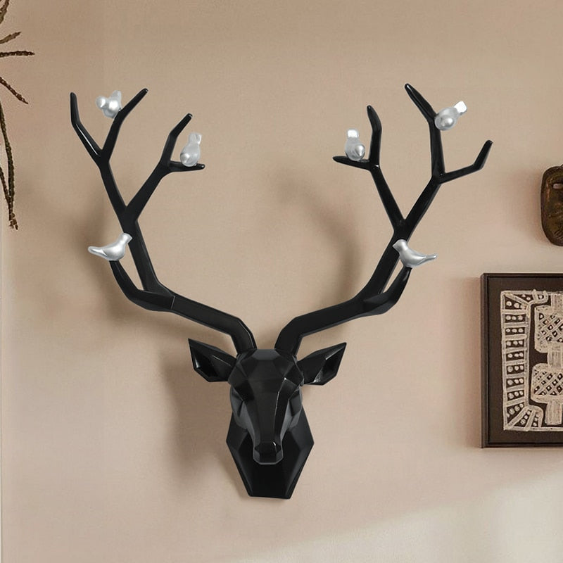 Deer Head Abstract Sculputre Wall Art