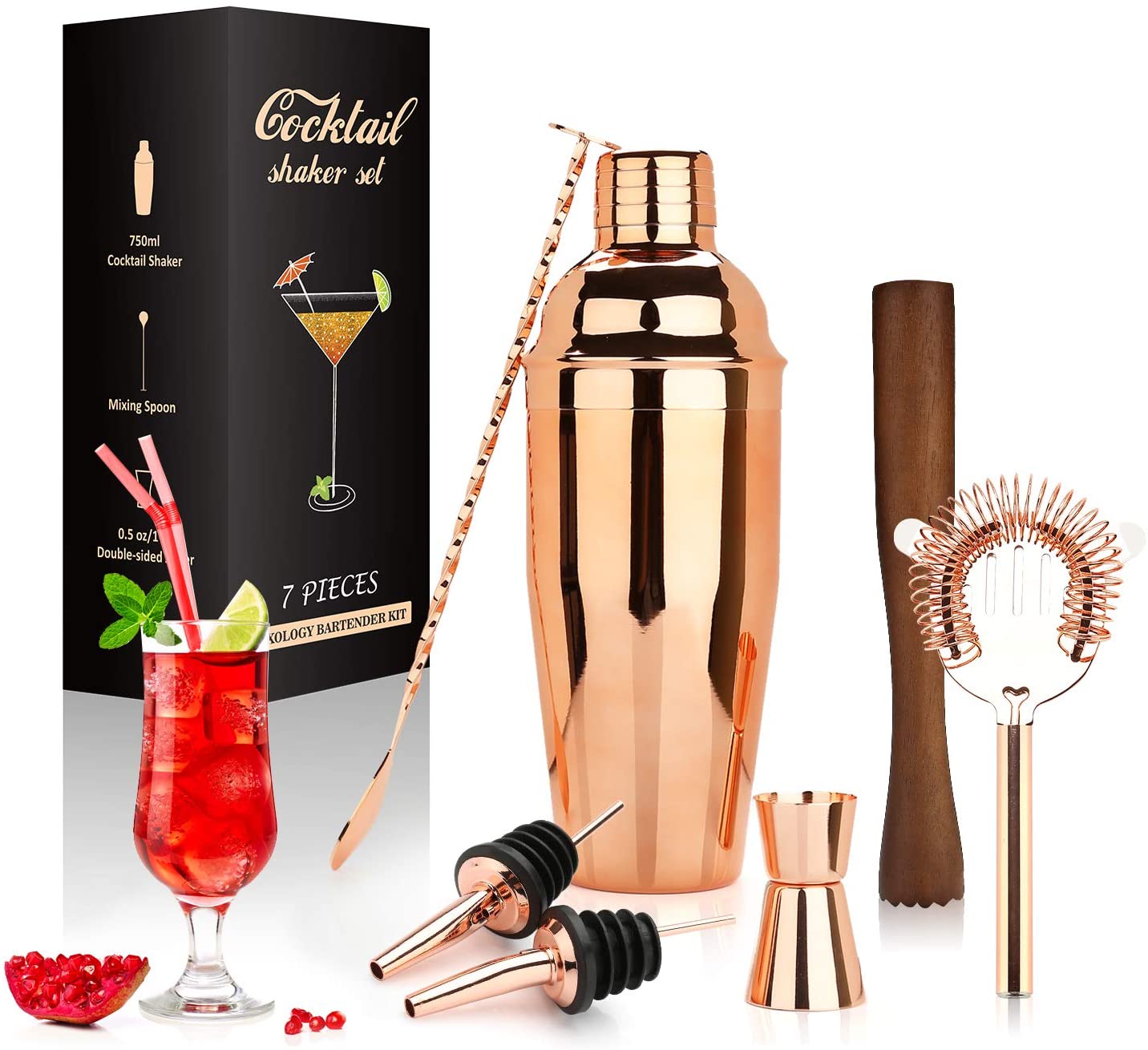 16 Piece Cocktail Mixer Bartender Kit