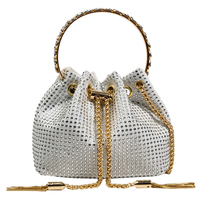 Rhinestone Bucket Bag