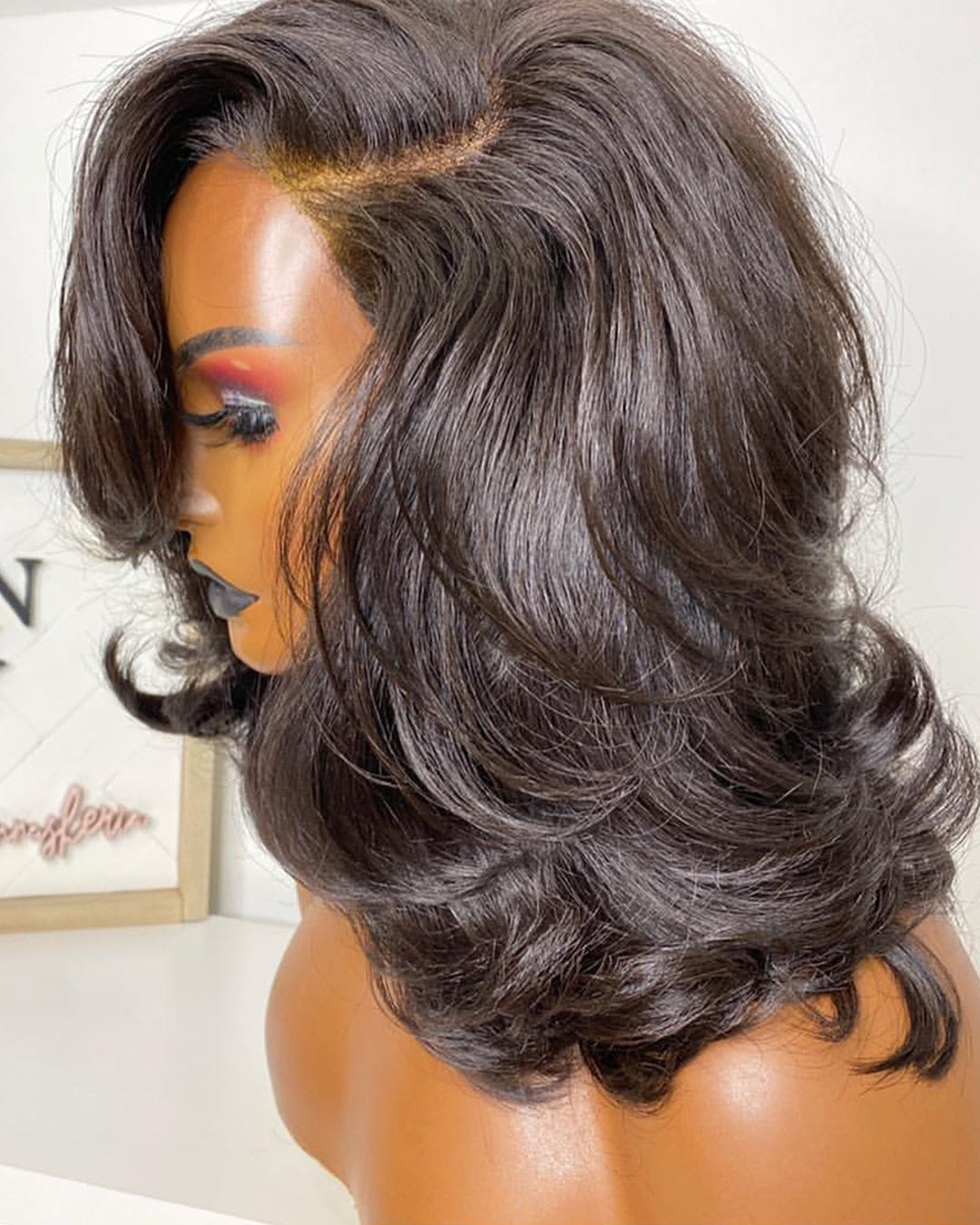 Full Body Wave Bob Length Lace Wig