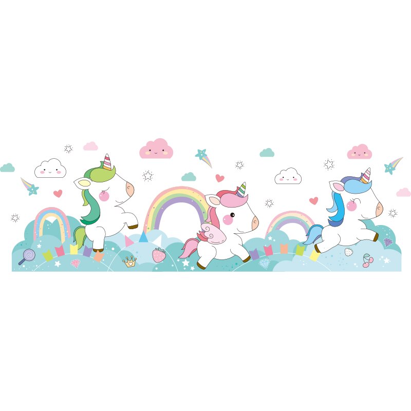 Kids and Babies Princess Unicorn Wall Art Stickers for Bedroom