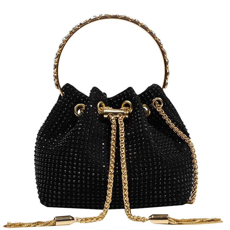 Rhinestone Bucket Bag