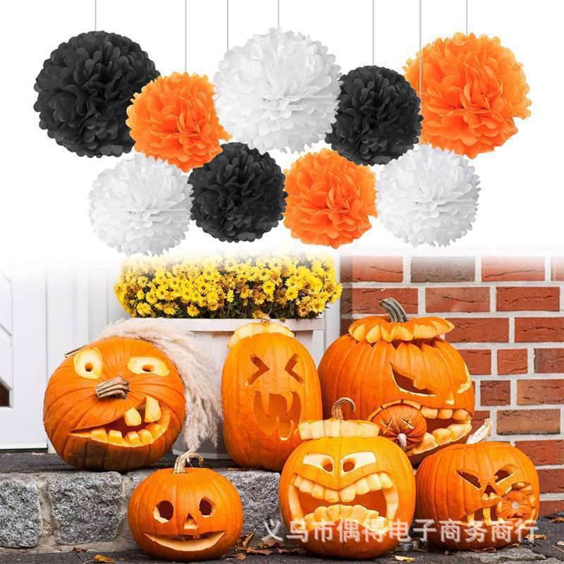 Hanging Paper Pom-Poms (9 Pieces)