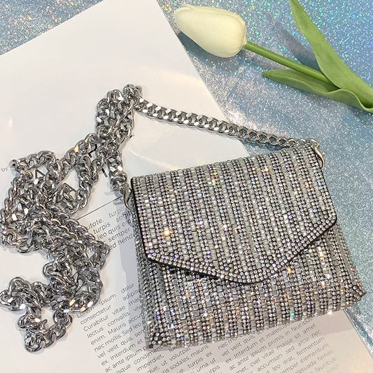 Sparkly Chain Clutch Purse