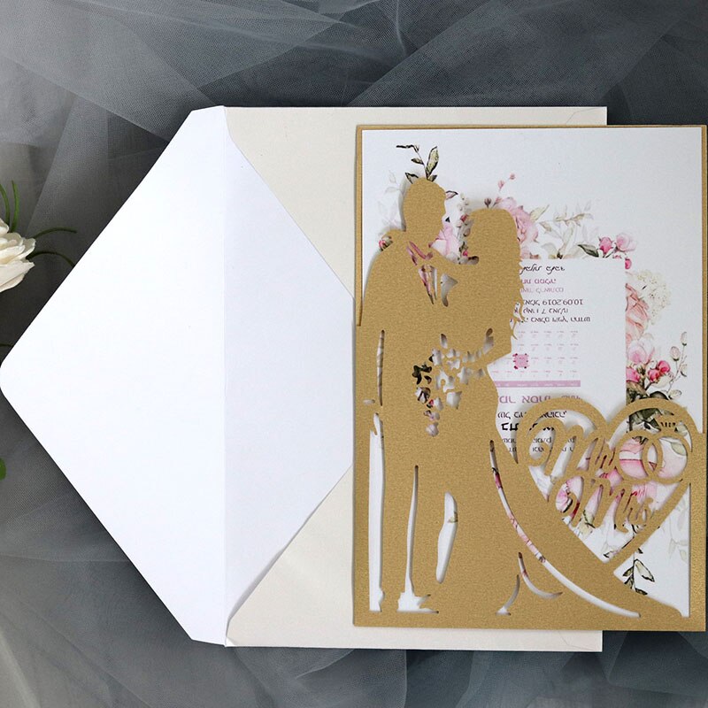 25 Piece Bride And Groom Wedding Invitation Set