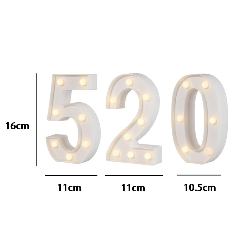 LED Lights Party Letters & Numbers