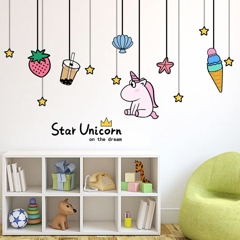 Kids Cartoon Friends Wall Art Stickers