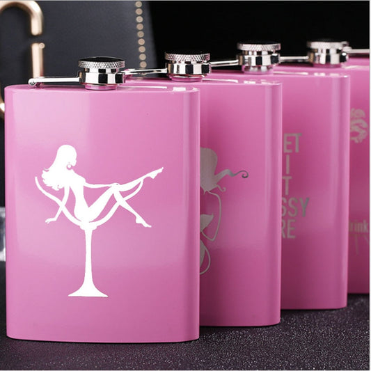 Hip Gal 8 oz. Stainless Steel Wine Flask