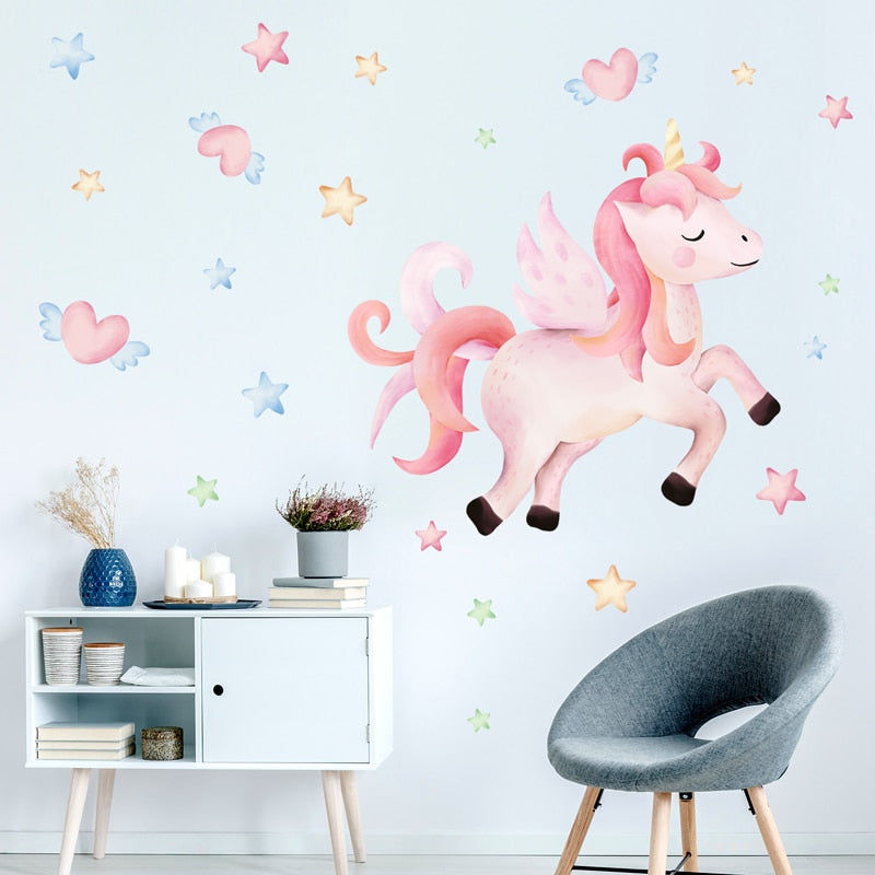 Babies And Kids Nursery Unicorn Wall Art Decals