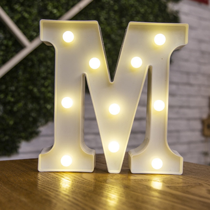 LED Lights Party Letters & Numbers