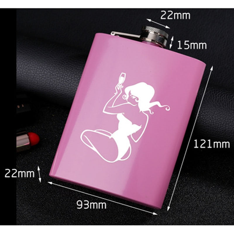 Hip Gal 8 oz. Stainless Steel Wine Flask