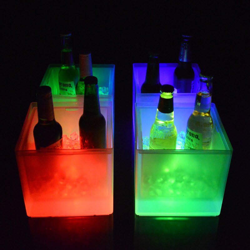 LED Light Wine Cooler Ice Bucket