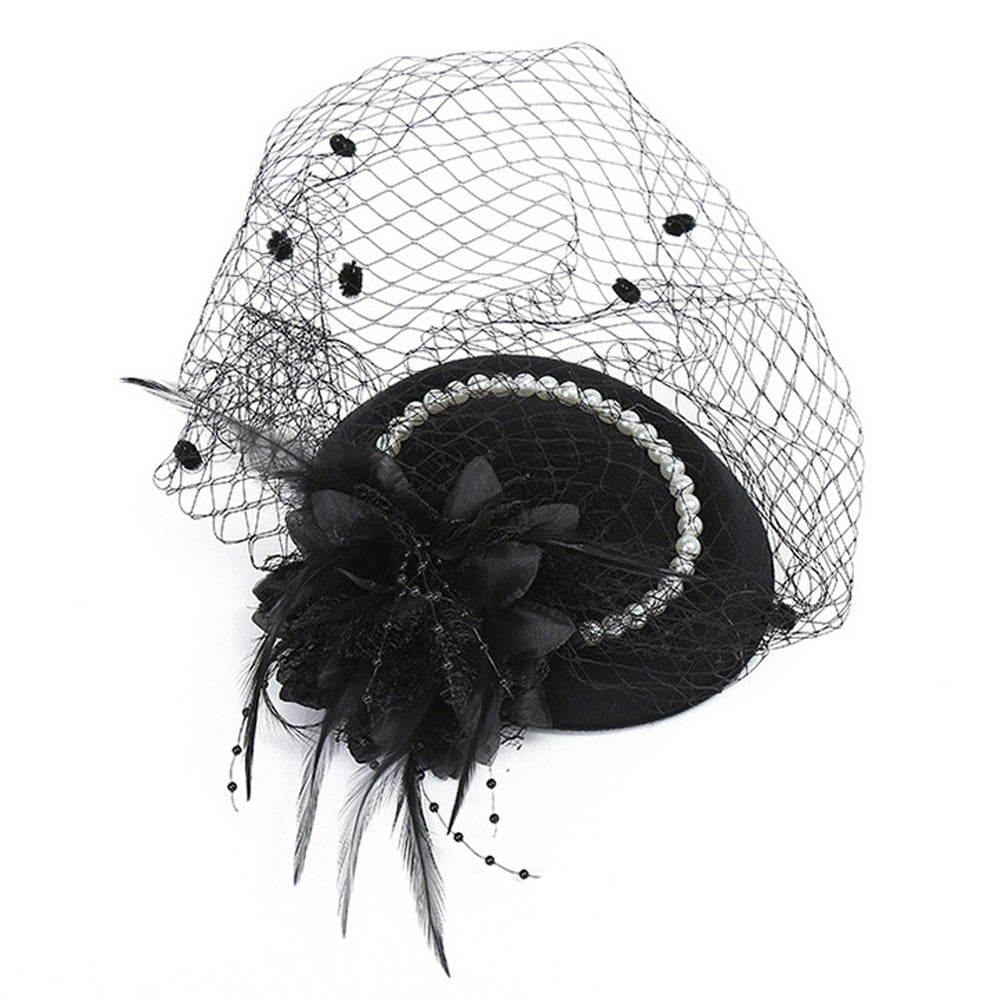 Face Veil Fascinator Hat