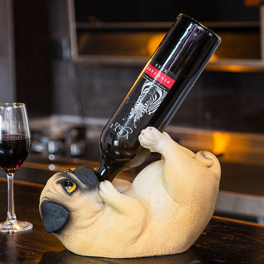 LOL Pug Wine Bottle Holder