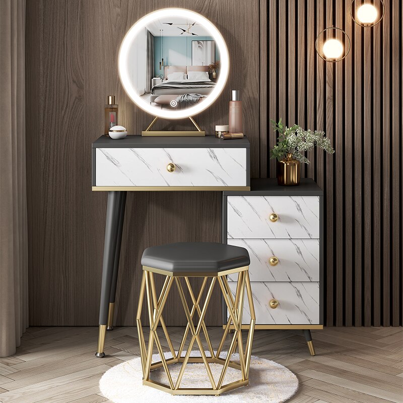 Deluxe Modern Makeup Vanity Station