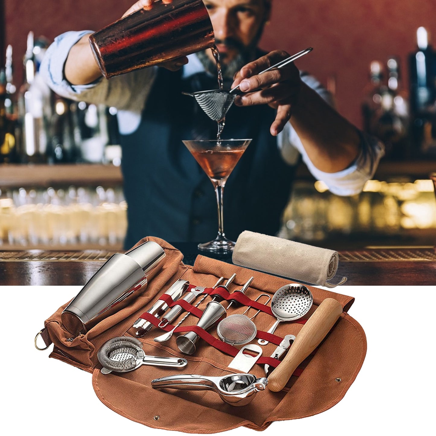 Mixologist Portable Canvas Bag